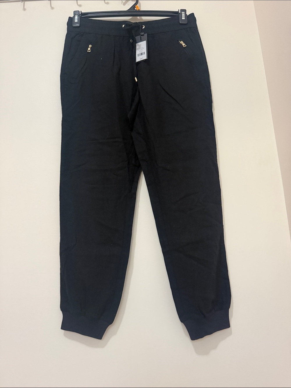 Dynamite Black Men's Jogger Sweatpants with Zip Pockets